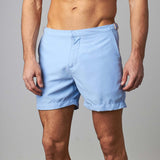 Men's Tailored Swim Short - Sea in light blue color, perfect for poolside and city adventures.